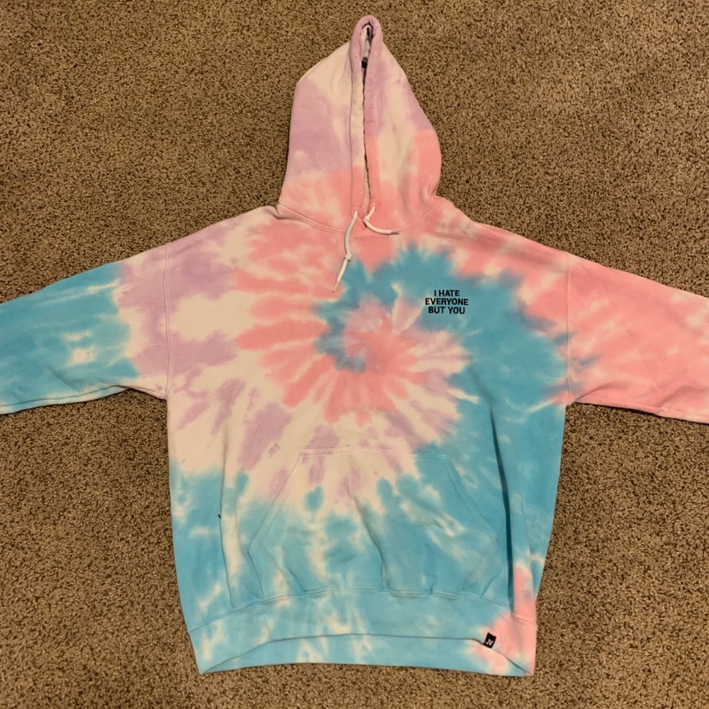 “I Hate Everyone But You” Tye Dye Hoodie